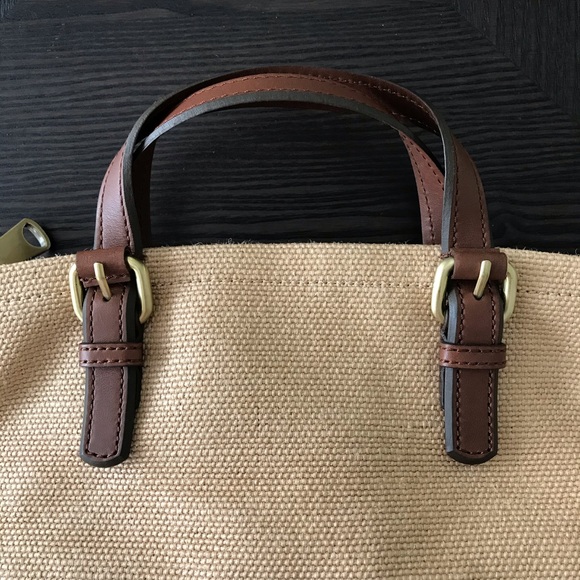 NWOT FOSSIL WOVEN CROSSBODY/HAND BAG - Picture 5 of 10